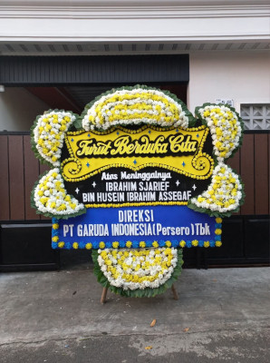 Papan Bunga Duka di Balai Jaring