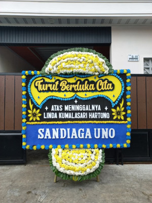 Papan Bunga Duka di Balai Jaring